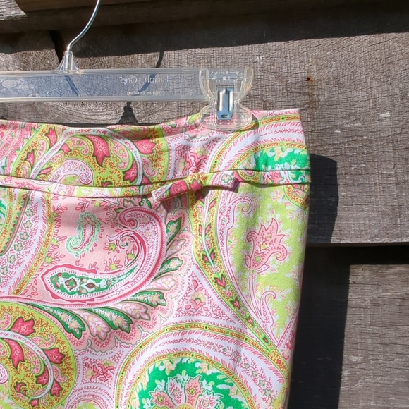 🩸SALE🩸Good Clothes Multi Color Paisley Design Mini Skirt 8 Petite - Picture 4 of 12